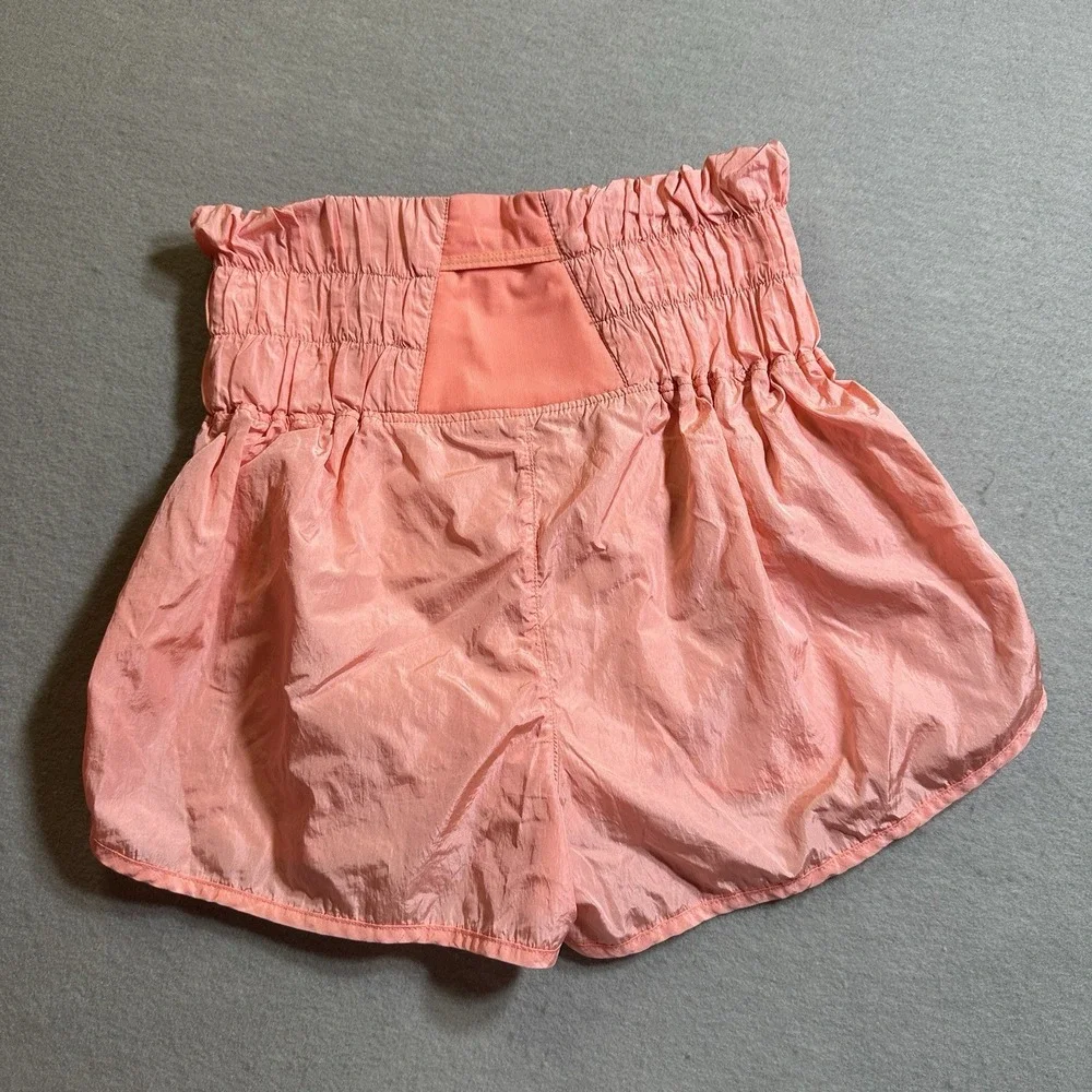 Free People Movement The Way Home Shorts Womens Small Coral Orange Athletic‎